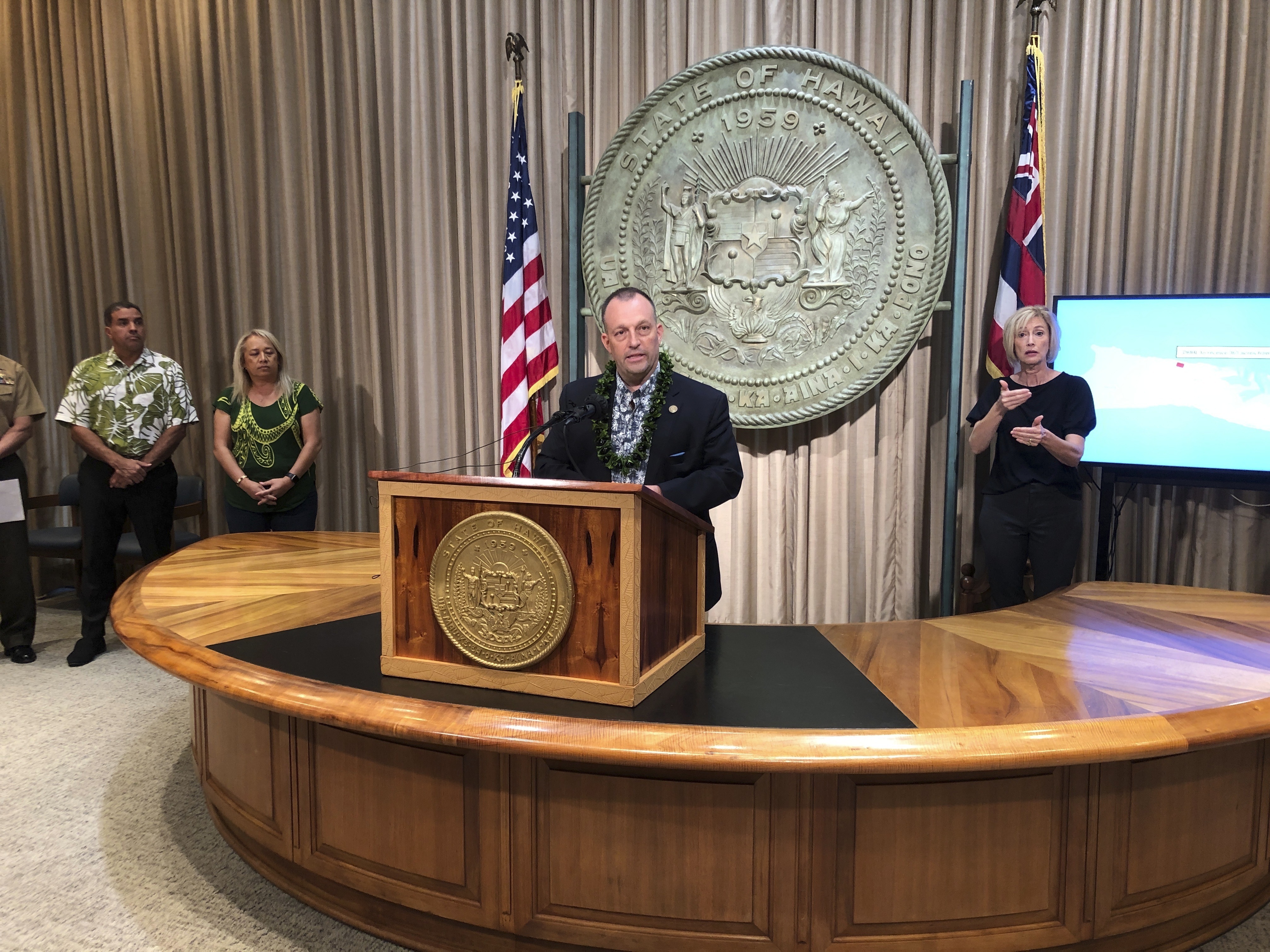 Hawaii Gov. Josh Green speaks at a news conference in Honolulu on Friday, Jan. 13, 2023.